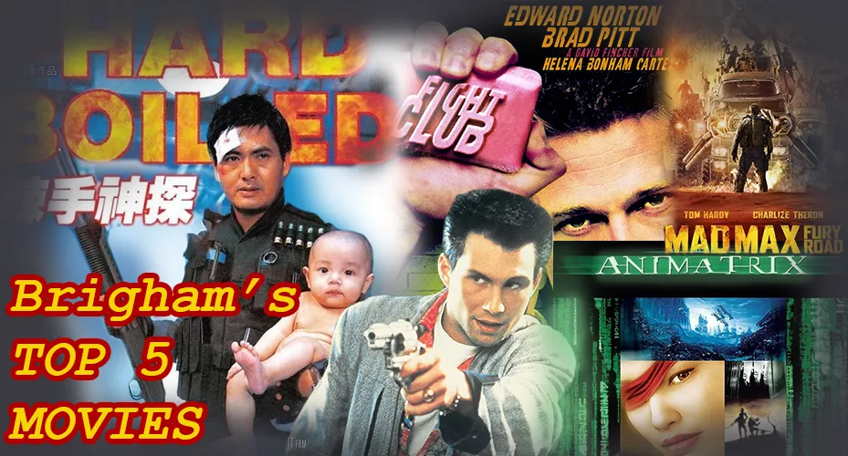 Brigham's Top 5 Movies banner collage